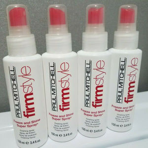 Lot Of 4 Paul Mitchell Freeze & Shine Spray 3.4oz